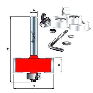 Freud Rabbeting Router Bt with Bearing Set